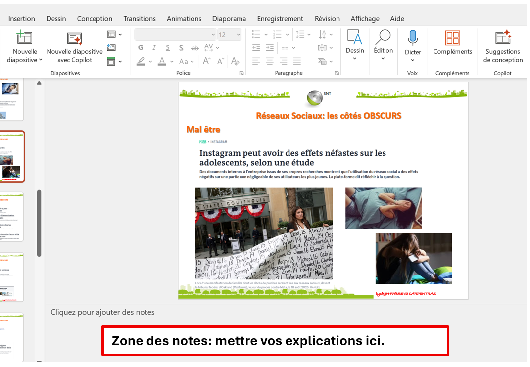 pb affichage